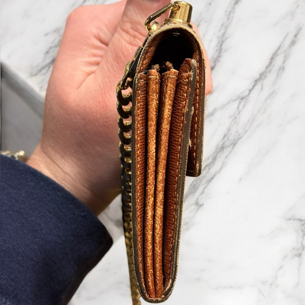 Louis Vuitton Vintage Monogram Sarah Wallet With Crossbody Chain With COA - Picture 14 of 16